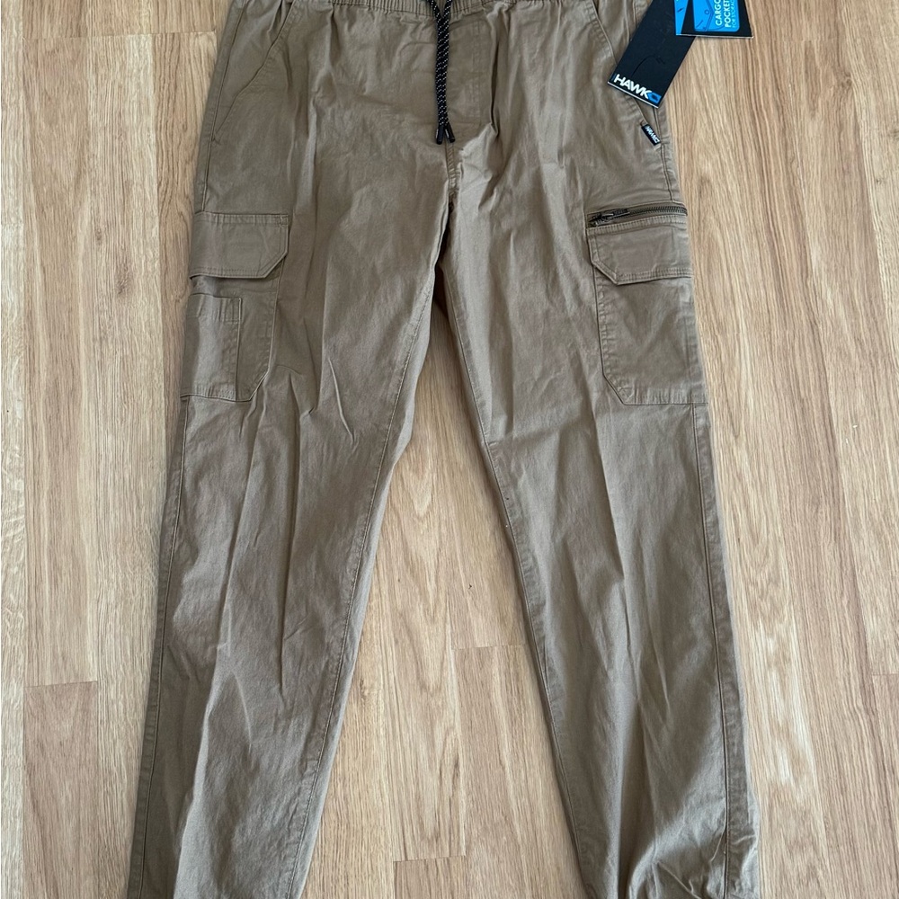 NEW Men’s Tony Hawk Cargo Jogger Pants - Brown - Size Medium